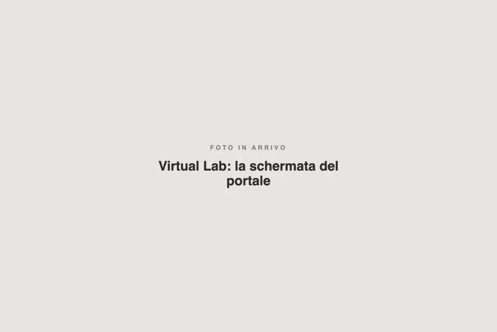 Segnaposto Virtual Lab la schermata del portale
